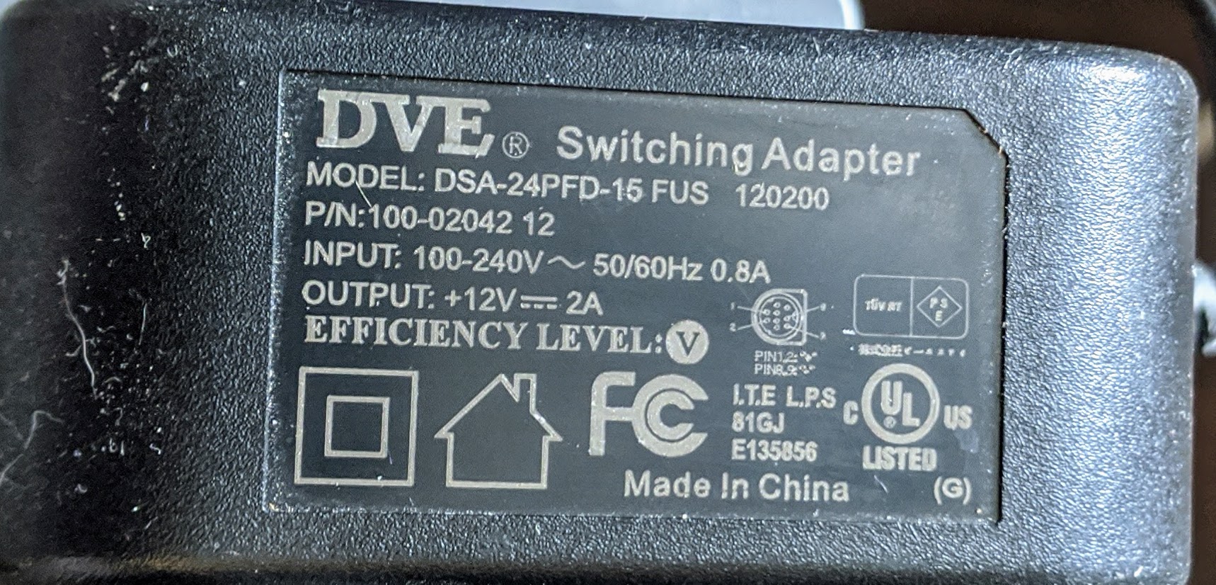 Adapter with wiring diagram